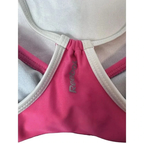 NWT Reebok Jill Colorblock Pink Swimsuit Bikini Top Women's Size Small - Picture 3 of 9